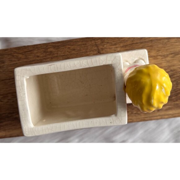 Vintage Ceramic Praying Child & Lamb Figurine Planter - Picture 7 of 10